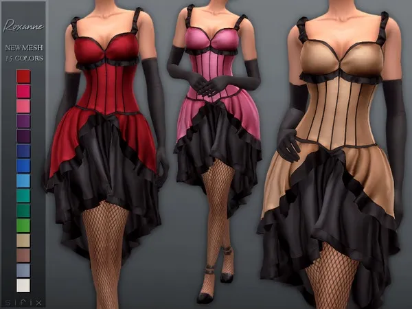 Alpha Roxanne Dress - The Sims 4 Custom Content