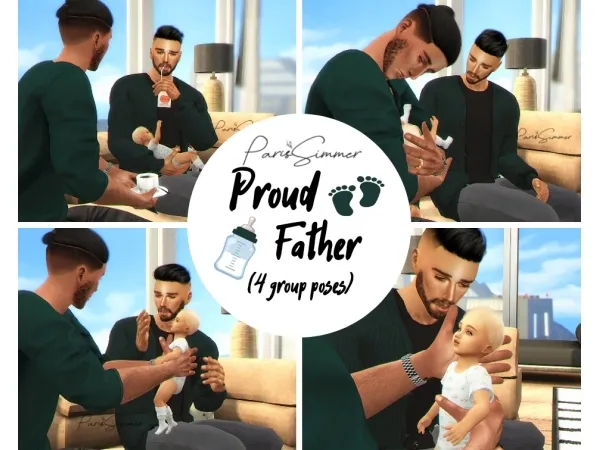 Mix parissimmer s4 Proud father - The Sims 4 Custom Content