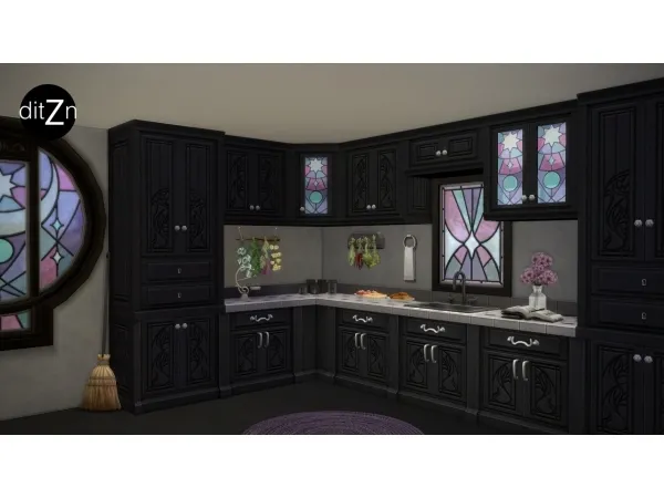 Maxis Match ditzn RoM Wall Cabinets - The Sims 4 Custom Content