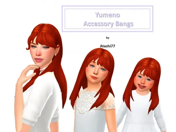 Maxis Match atashi77 Yumeno Accessory Bangs - The Sims 4 Custom Content