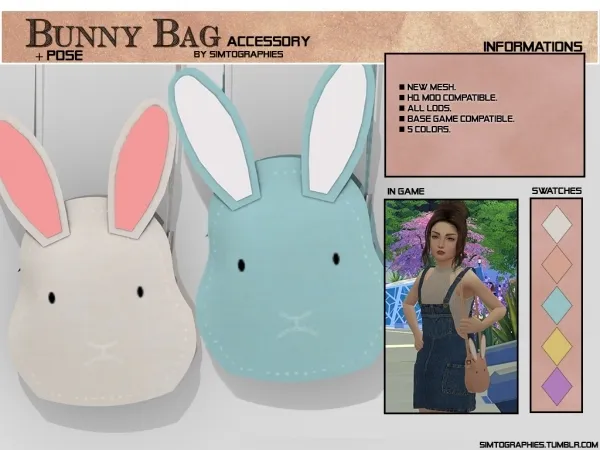Alpha Bunny Bag Pose - The Sims 4 Custom Content