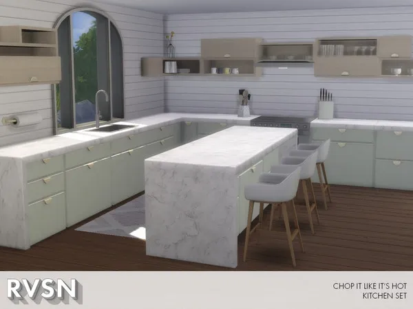 Alpha Chop It Like It's Hot Kitchen Set - The Sims 4 Custom Content