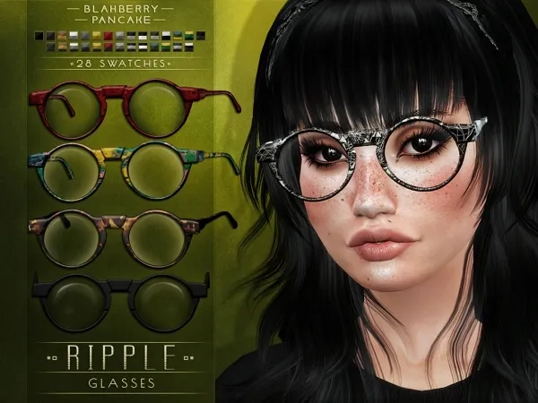 Alpha Blahberry Pancake Ripple Glasses - The Sims 4 Custom Content
