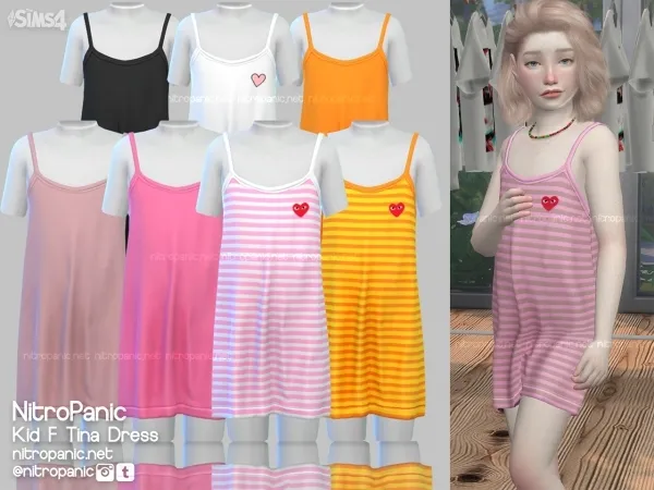 Alpha Kid F Tina Dress - The Sims 4 Custom Content