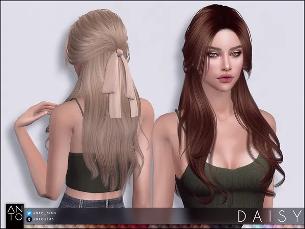 Alpha Anto Daisy (Hairstyle) - The Sims 4 Custom Content