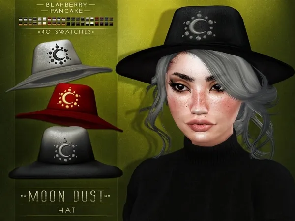 Alpha Blahberry Pancake Moon Dust Hat by blahberry-pancake - The Sims 4 Custom Content