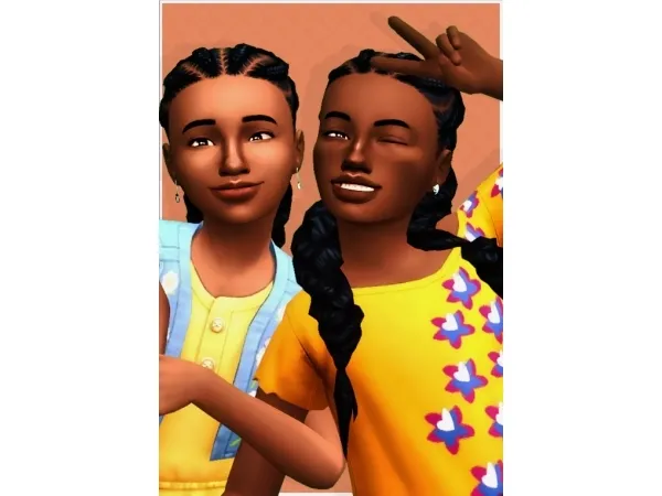 Maxis Match dbasiasimbr Chanel Dutch Braids - The Sims 4 Custom Content