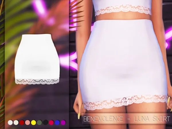 Alpha Luna Skirt - The Sims 4 Custom Content