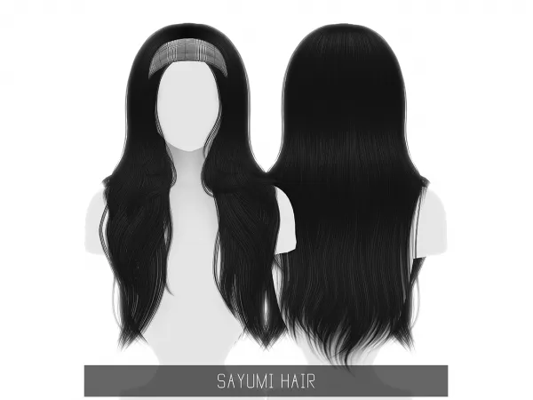 Alpha SAYUMI HAIR - The Sims 4 Custom Content
