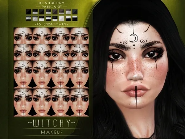 Alpha Blahberry Pancake Witchy Makeup by blahberry-pancake - The Sims 4 custom content