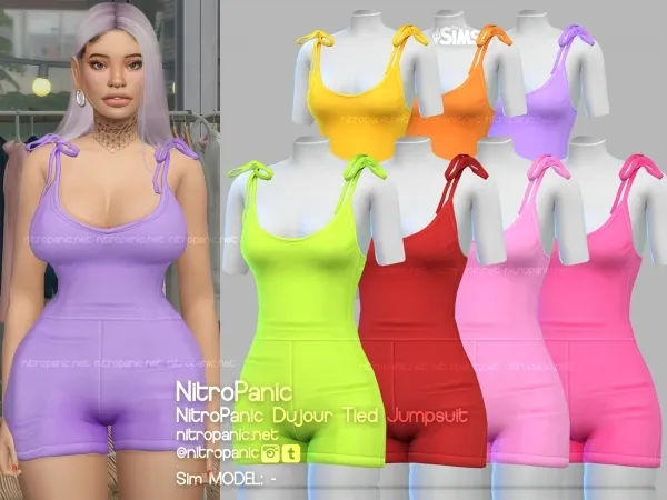 Alpha Dujour Tied Up Jumpsuit - The Sims 4 Custom Content