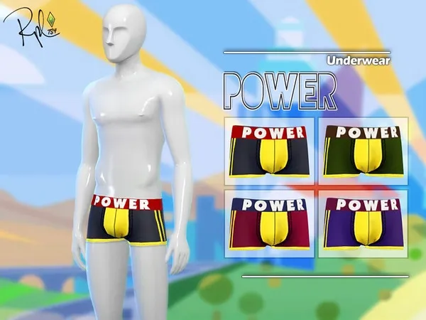 Maxis Match M Power Underwear - The Sims 4 Custom Content