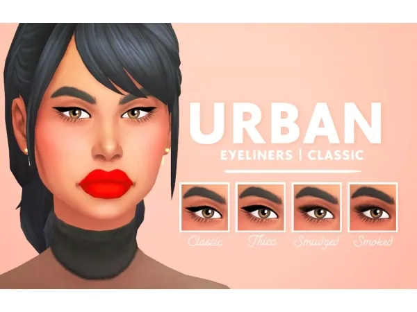 Maxis Match xurbansimsx URBAN EYELINERS - The Sims 4 Custom Content