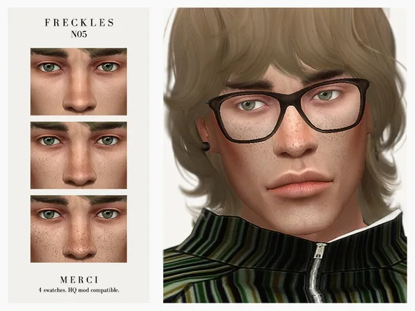 Maxis Match Freckles N05 - The Sims 4 Custom Content
