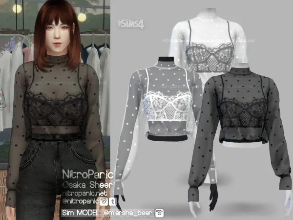 Alpha Osaka Sheer - The Sims 4 Custom Content