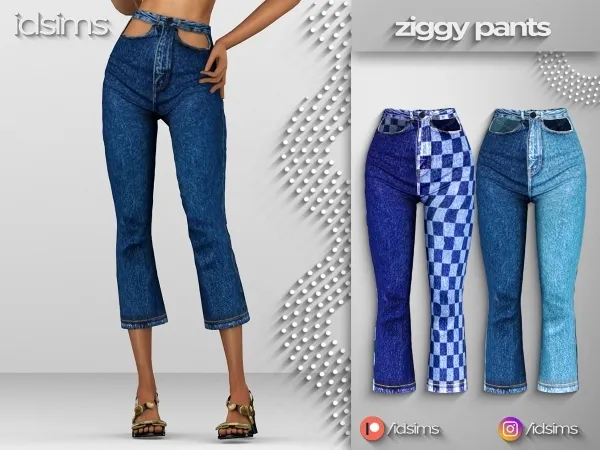 Alpha Ziggy Pants by polygoncouture - The Sims 4 Custom Content