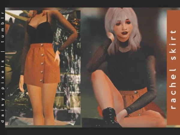 Alpha Rachel Skirt ( ) - The Sims 4 Custom Content
