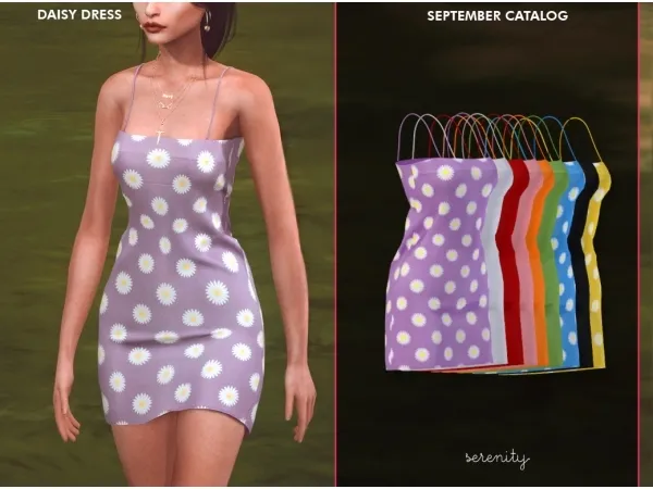 Mix Daisy Dress - The Sims 4 Custom Content