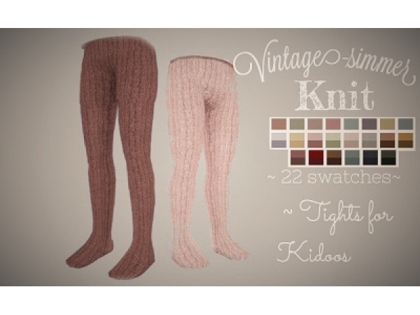 The Sims Resource - Black and White Knit Tights