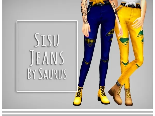 Maxis Match Punk it Up Sisu Jeans by simsfinds - The Sims 4 Custom Content