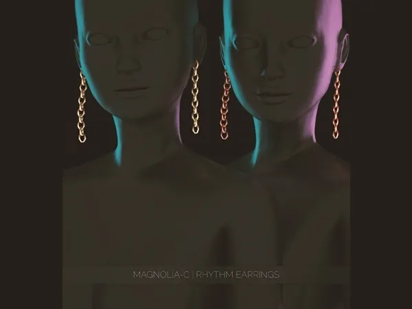 Alpha Magnolia C Rhythm Earrings - The Sims 4 Custom Content