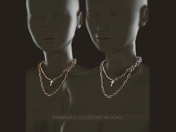 Alpha Magnolia C Coldstone Necklace - The Sims 4 Custom Content