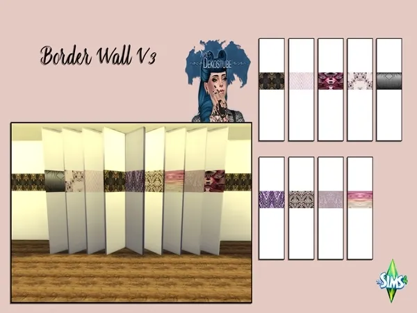 Maxis Match Border Wall V3 - The Sims 4 Custom Content