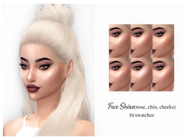 Alpha MIA FACE SHINE by frostsims - The Sims 4 Custom Content
