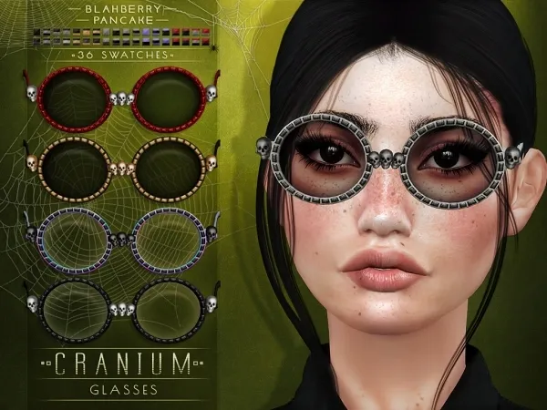 Alpha Blahberry Pancake Cranium Glasses by blahberry-pancake - The Sims 4 Custom Content