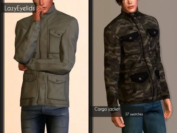 Alpha Cargo jacket - The Sims 4 Custom Content