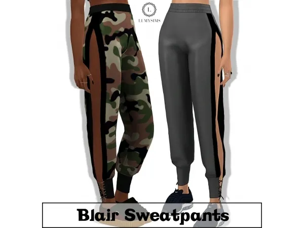 Alpha Blair Sweatpants by lumysims - The Sims 4 Custom Content