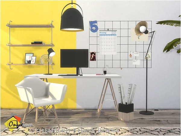 Alpha Rothenberg Study Room - The Sims 4 Custom Content