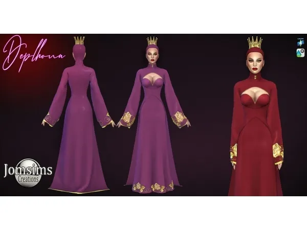Alpha Deplhona Robe Et Casque by jomsimscreations - The Sims 4 Custom Content