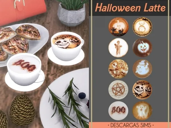 Maxis Match Halloween Latte - The Sims 4 Custom Content
