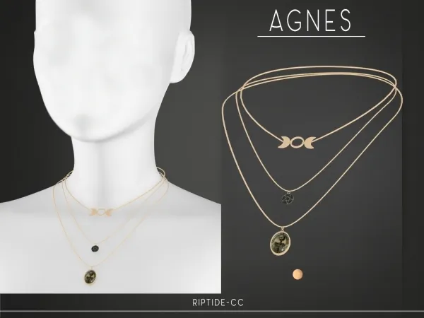 Maxis Match Agnes Necklace - The Sims 4 Custom Content