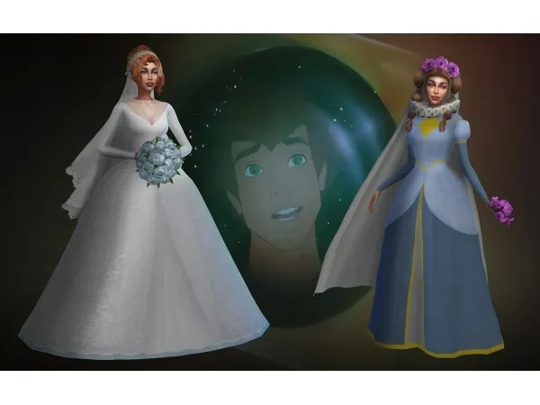 Alpha stardustsims4 THUMBELINA WEDDING DRESSES - The Sims 4 Custom Content