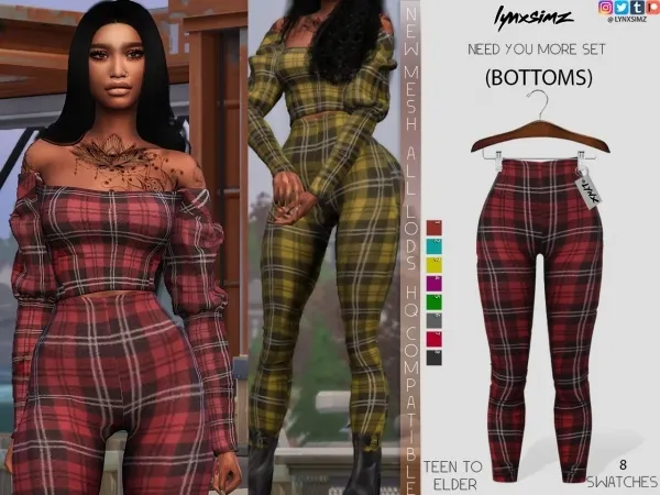 Alpha lynxsimz need you more (Bottoms) - The Sims 4 Custom Content