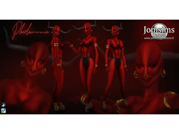 Alpha jomsimscreations Phedemonia costume - The Sims 4 Custom Content