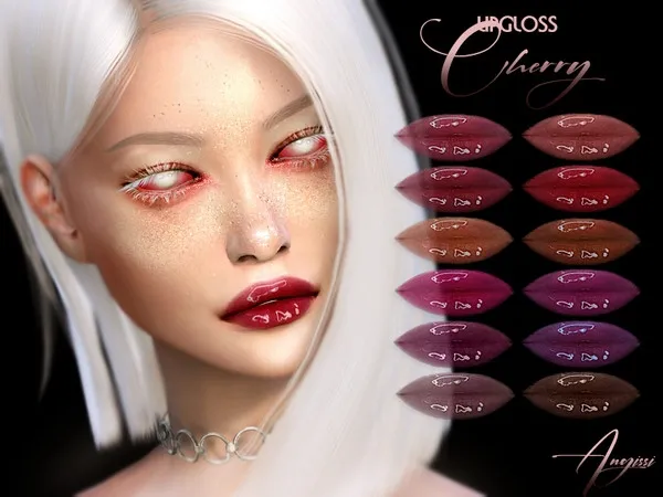 Alpha LIPGLOSS Cherry - The Sims 4 Custom Content