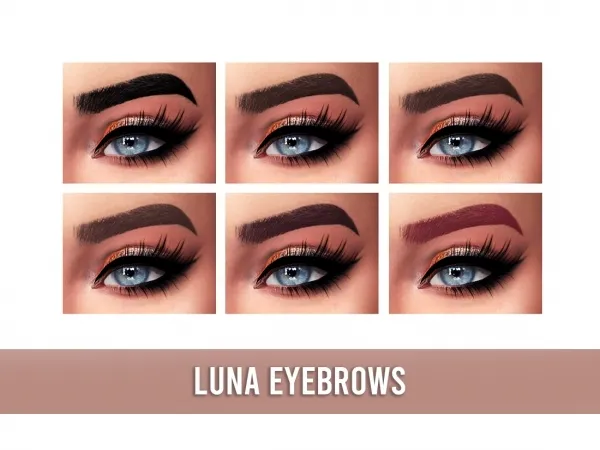 Maxis Match Luna Eyebrows - The Sims 4 Custom Content