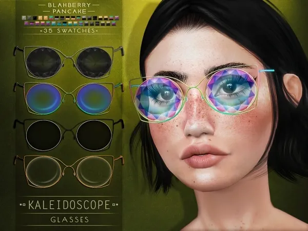 Maxis Match Blahberry Pancake Kaleidoscope Glasses by blahberry-pancake - The Sims 4 custom content