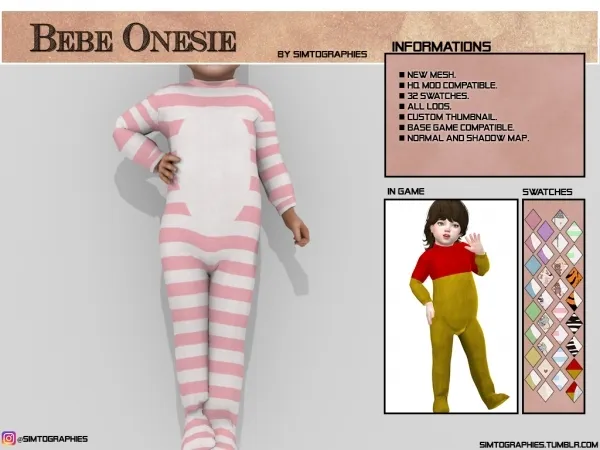 Maxis Match Bebe Onesie - The Sims 4 Custom Content