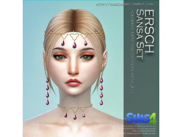 Alpha ERSCH SANSA SET FOR by simsfinds - The Sims 4 Custom Content