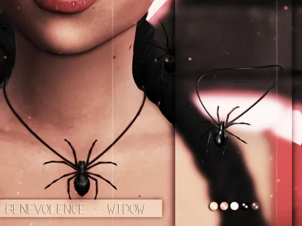 Alpha Widow Necklace - The Sims 4 Custom Content