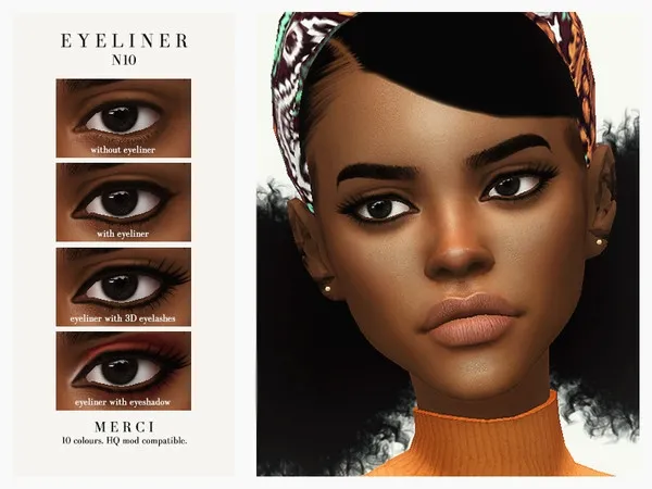 Alpha Eyeliner N10 - The Sims 4 Custom Content