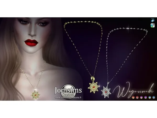 Alpha jomsimscreations Wagoumbi Necklace - The Sims 4 Custom Content