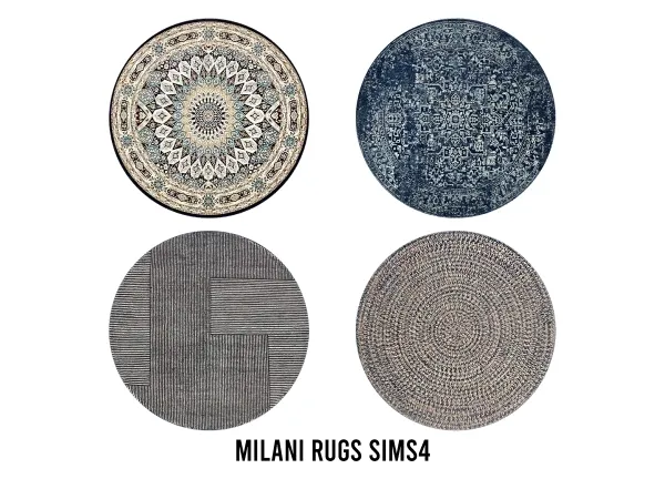 Alpha MILANI RUGS - The Sims 4 Custom Content