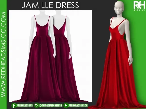 Alpha JAMILLE DRESS - The Sims 4 Custom Content