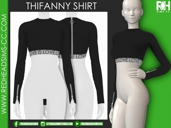 Alpha THIFANNY SHIRT by redheadsims - The Sims 4 custom content