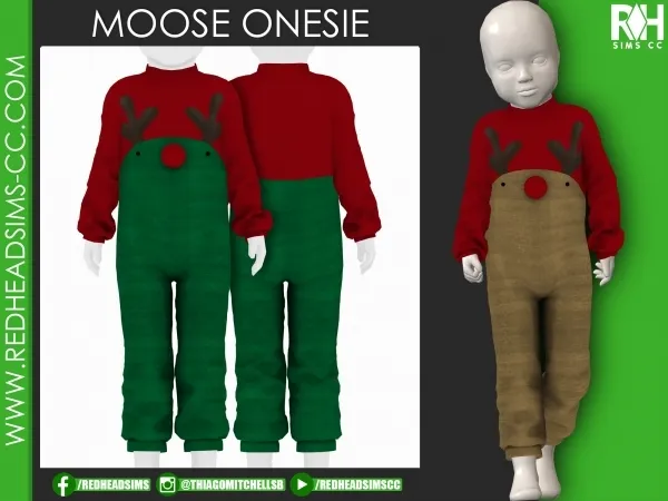 Alpha MOOSE ONESIE - The Sims 4 Custom Content